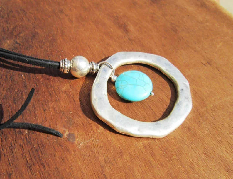 Boho Turquoise Statement Necklace