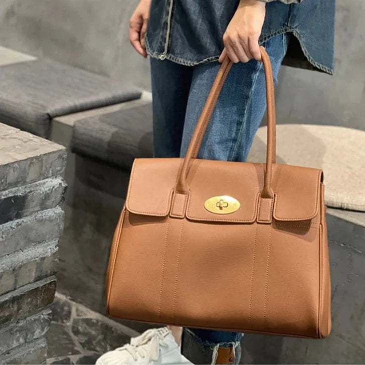 Premium Full-Grain Leather Tote Bag
