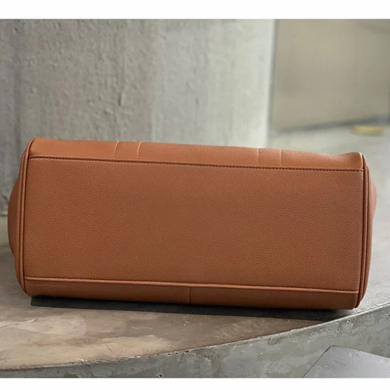 Premium Full-Grain Leather Tote Bag