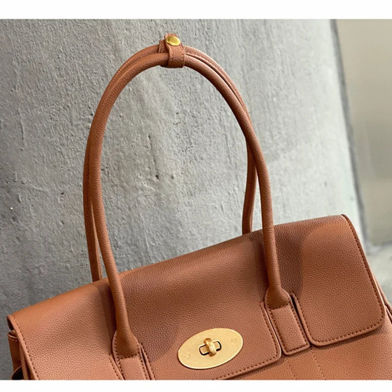 Premium Full-Grain Leather Tote Bag