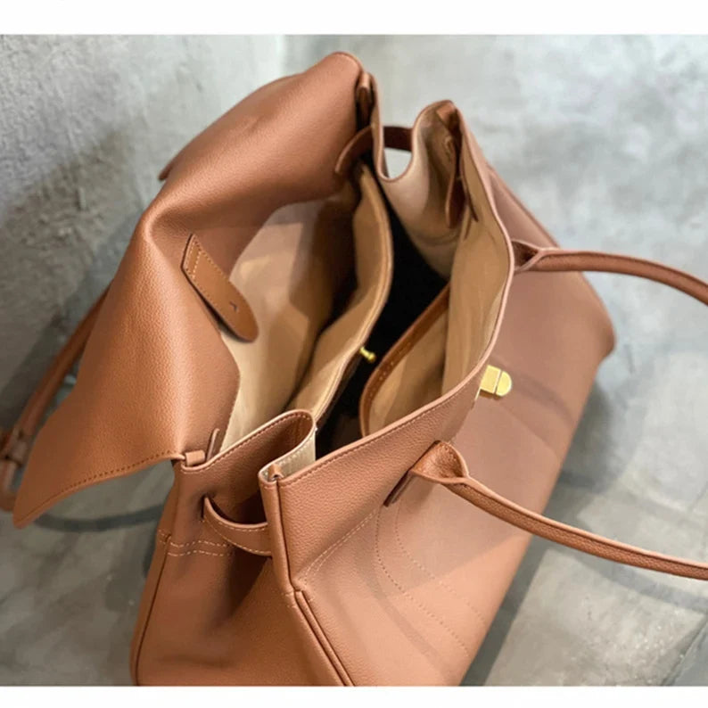 Premium Full-Grain Leather Tote Bag