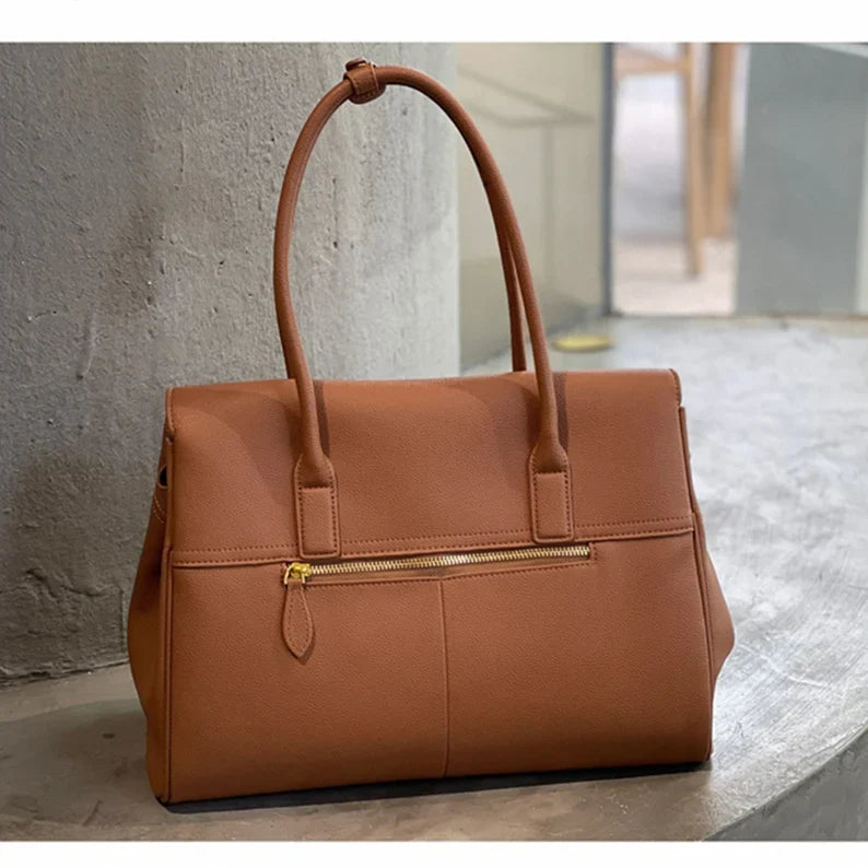 Premium Full-Grain Leather Tote Bag