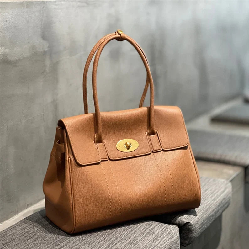 Premium Full-Grain Leather Tote Bag