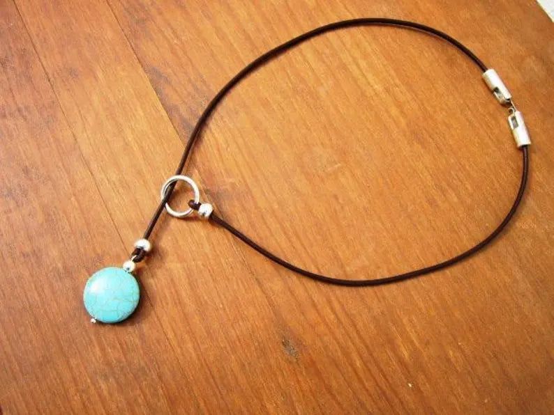 Turquoise Harmony Lariat Necklace with Elegant Boho Charm