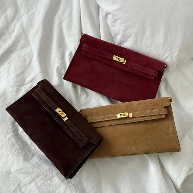 Classic Genuine Suede Shoulder Bag