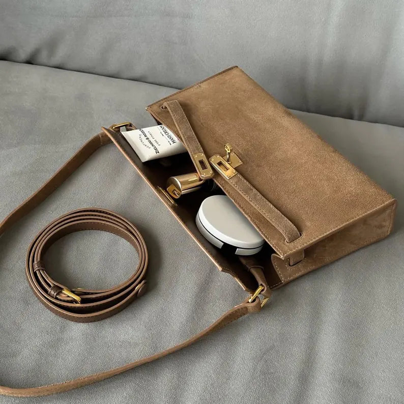 Classic Genuine Suede Shoulder Bag