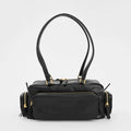 Classic Cowhide Leather Shoulder Bag