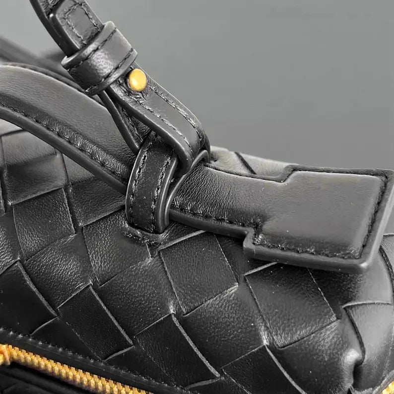 Elegant Woven Box Top-Handle Bag