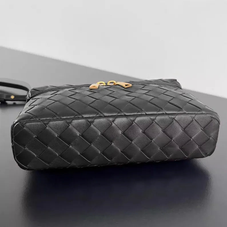 Elegant Woven Box Top-Handle Bag