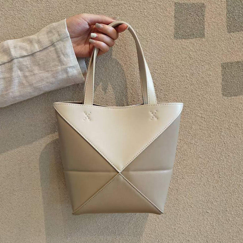 Leather Puzzle Tote Bag – Stylish, Versatile, and Timeless Carryall