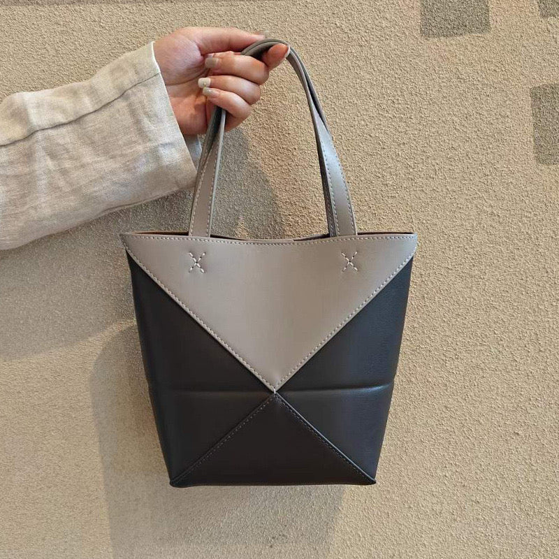 Leather Puzzle Tote Bag – Stylish, Versatile, and Timeless Carryall