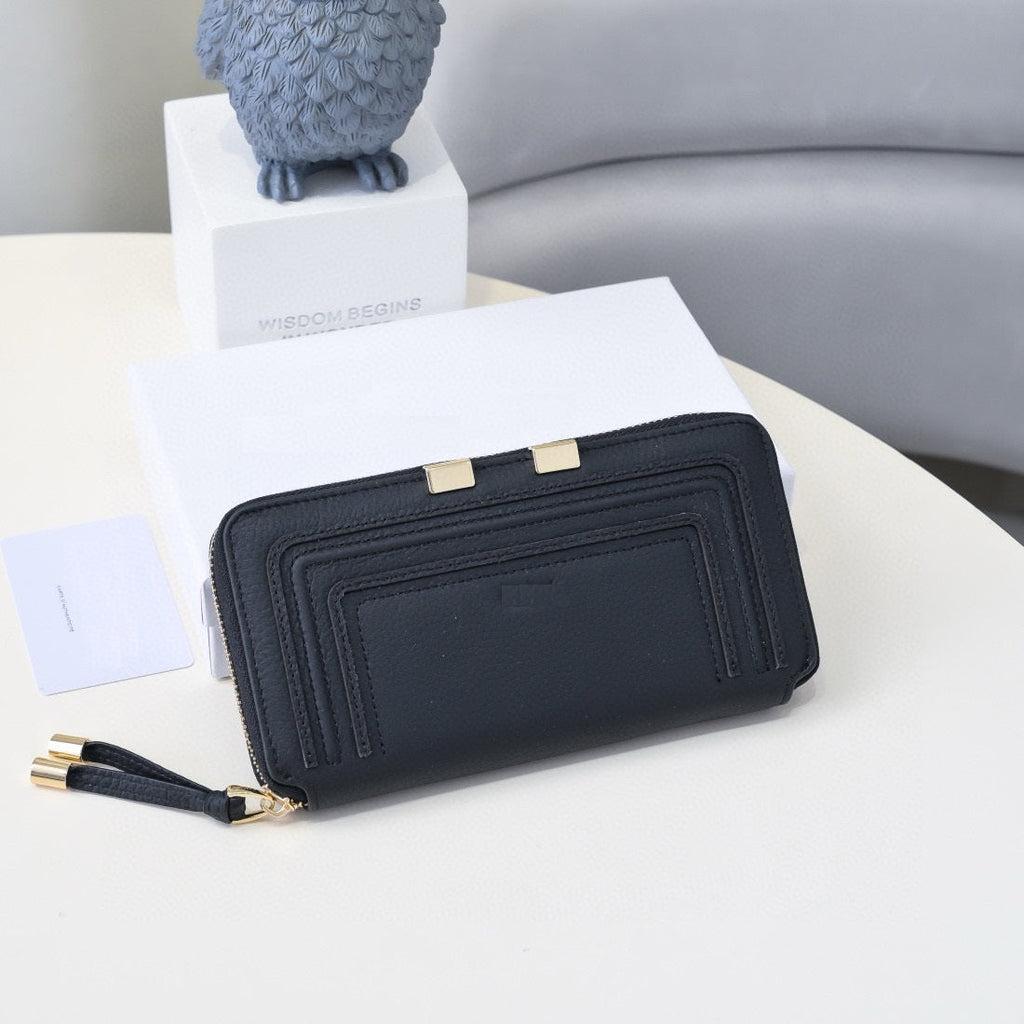 Midnight Elegance Slim Compact Wallet