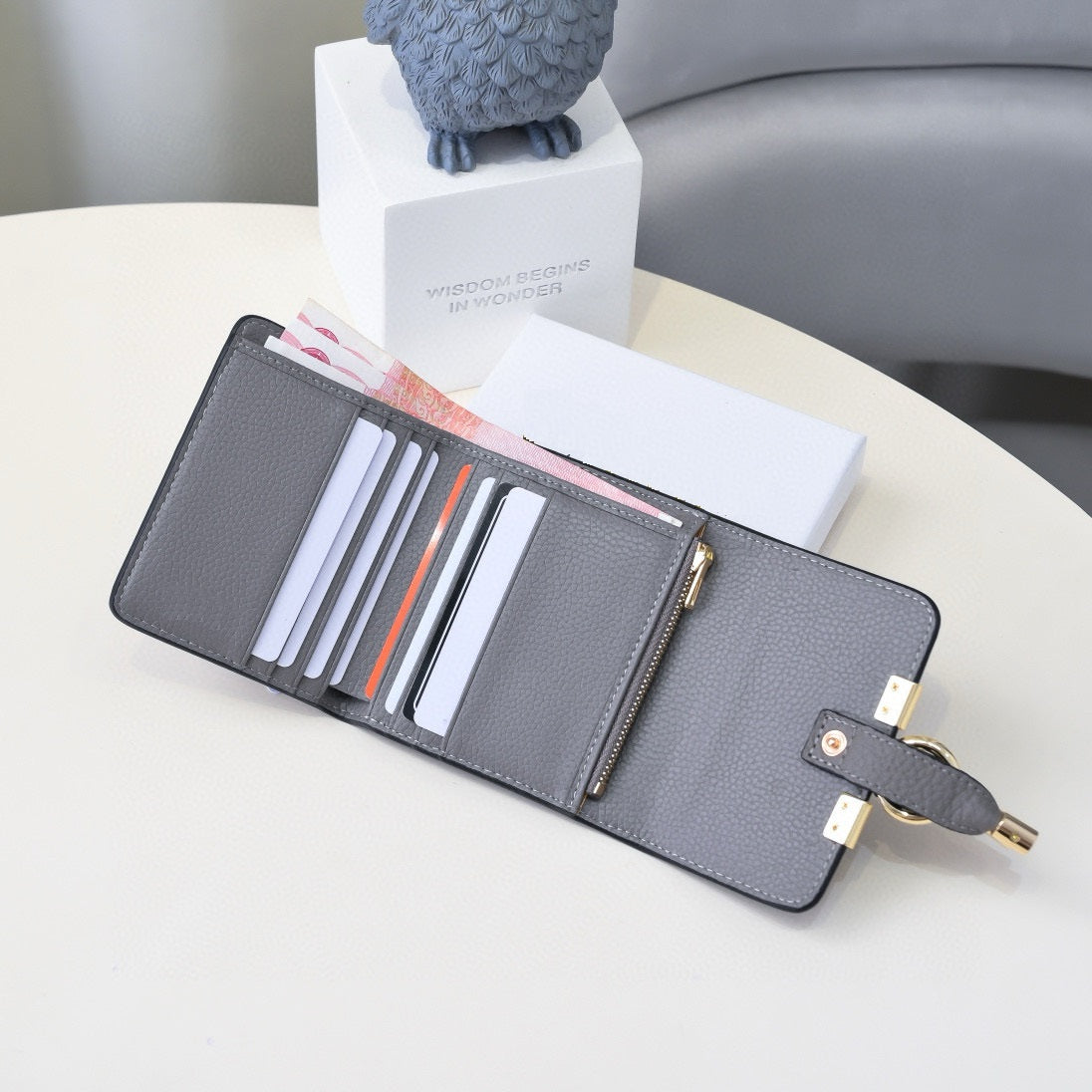 Midnight Elegance Slim Compact Wallet