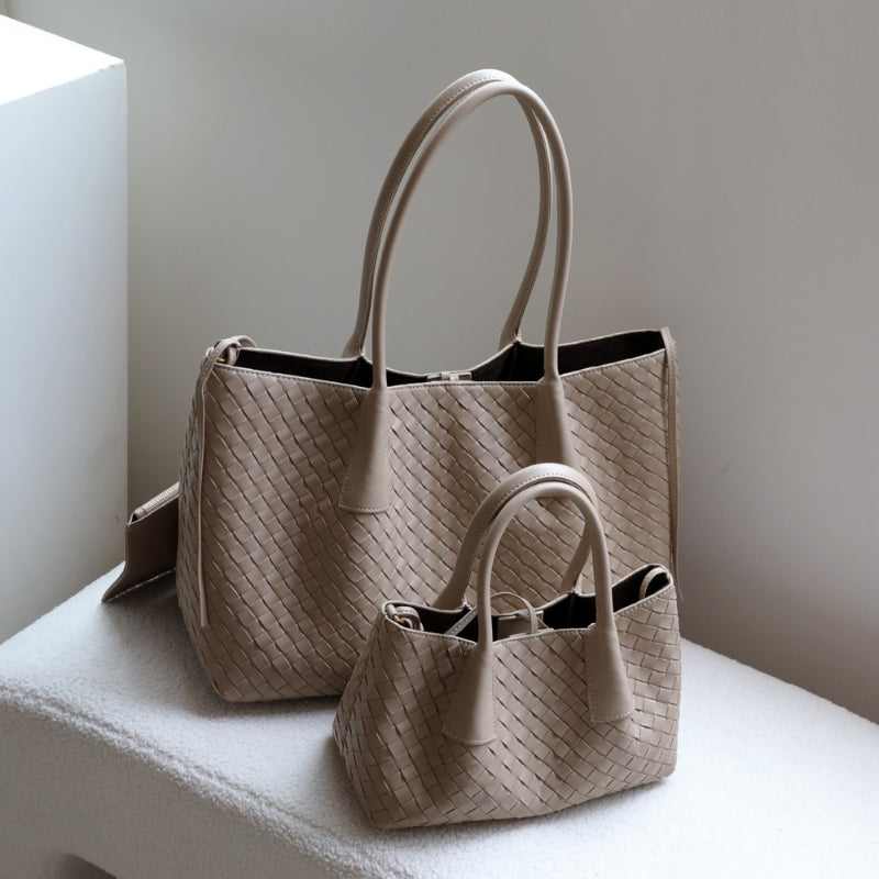 Handwoven Genuine Cowhide Leather Tote Bag
